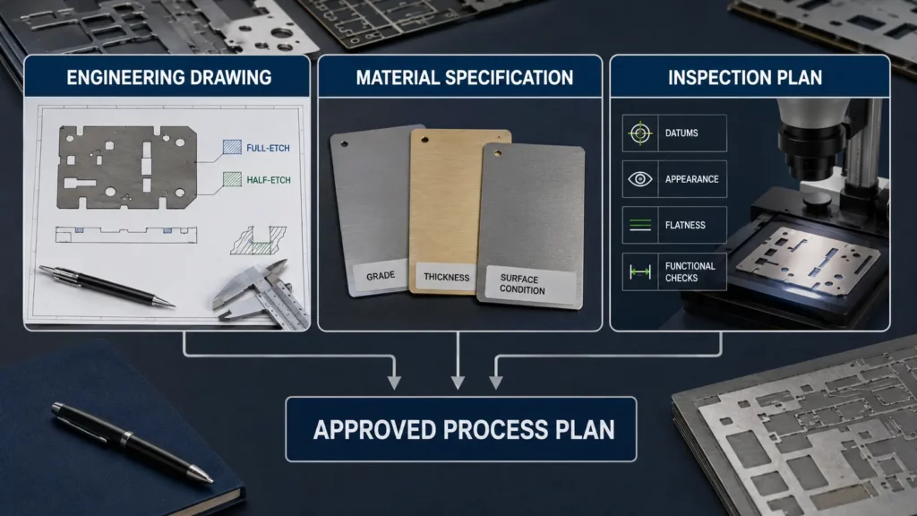 Engineering_drawing_material_specification_and_inspection_plan_reviewed_before_photo_etching