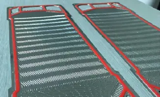 Metal bipolar plate after surface coating Metal bipolar plate after surface coating