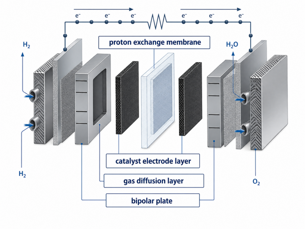 How a PEM Fuel Cell Works