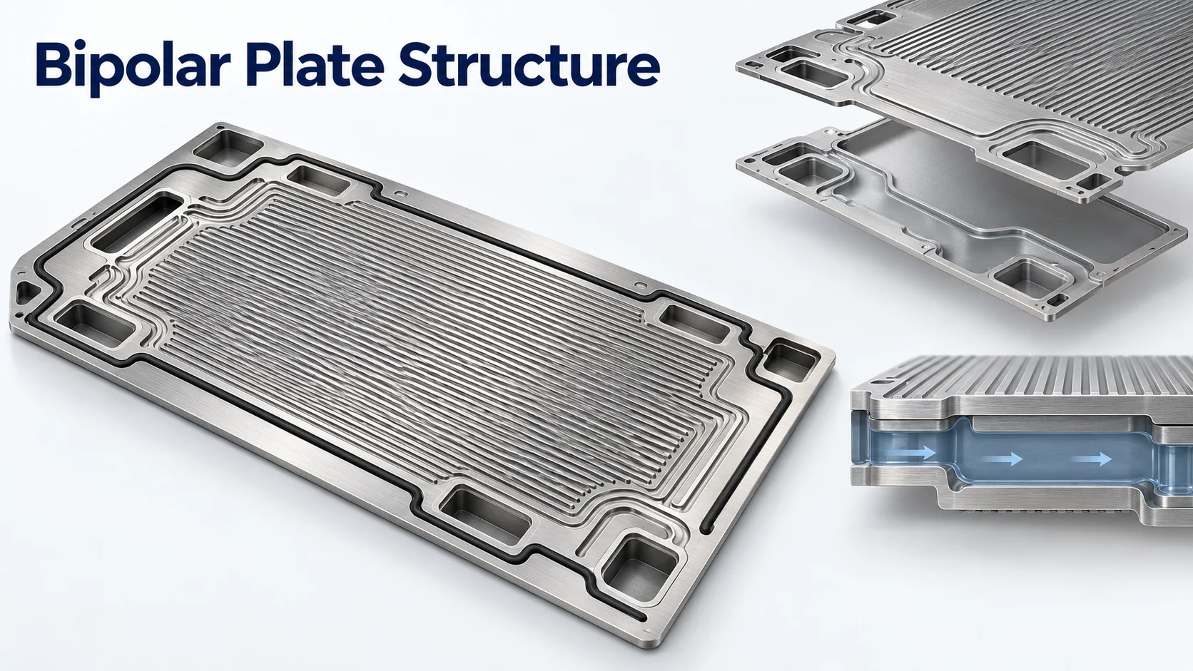 Bipolar Plate Structure in Fuel Cells Ports, Manifolds and Fluid Isolation