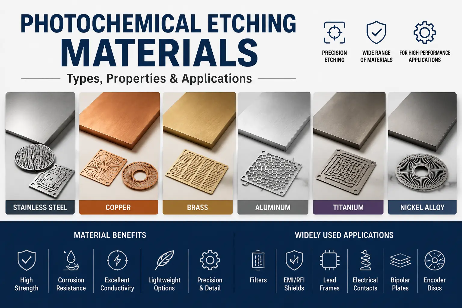 Photochemical Etching Materials Types, Properties and Uses