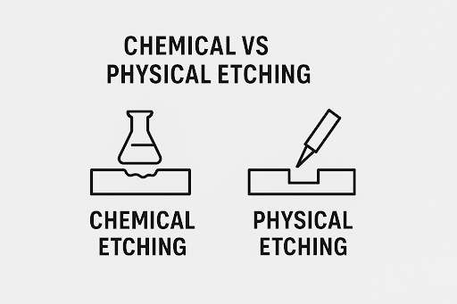 Chemical vs physical etching