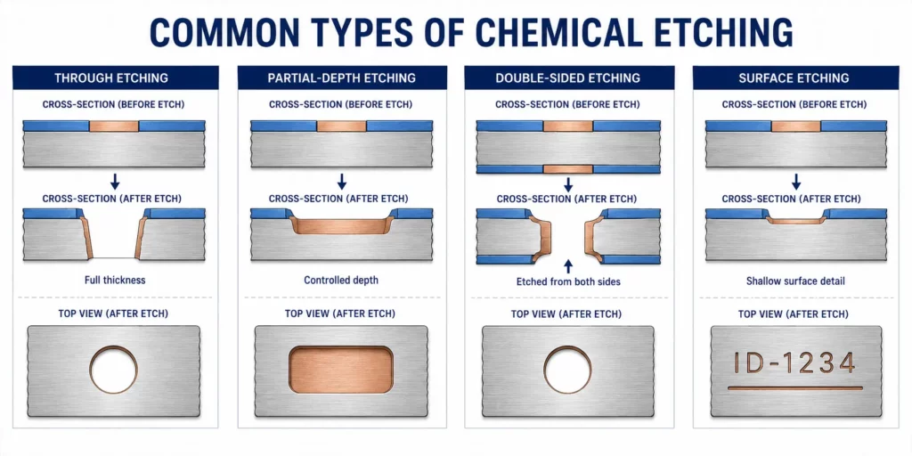 common types of chemical etching