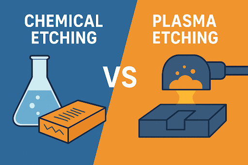 Chemical etching vs plasma etching