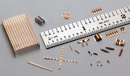 Micro etched metal components