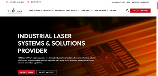 TLM Laser website
