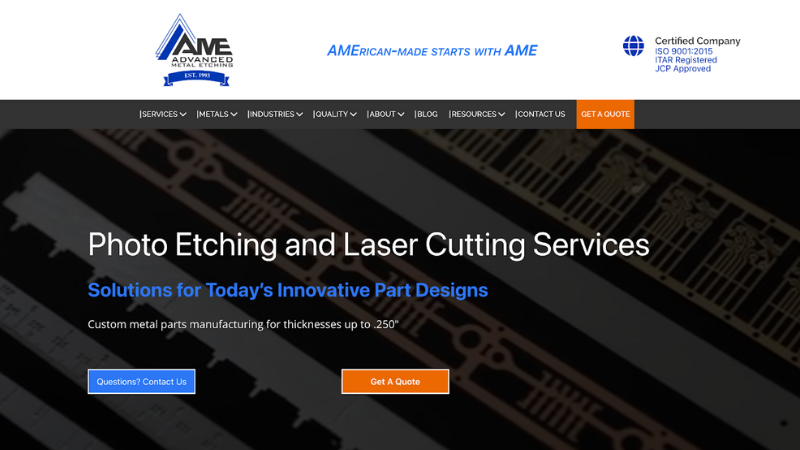 Advanced Metal Etching