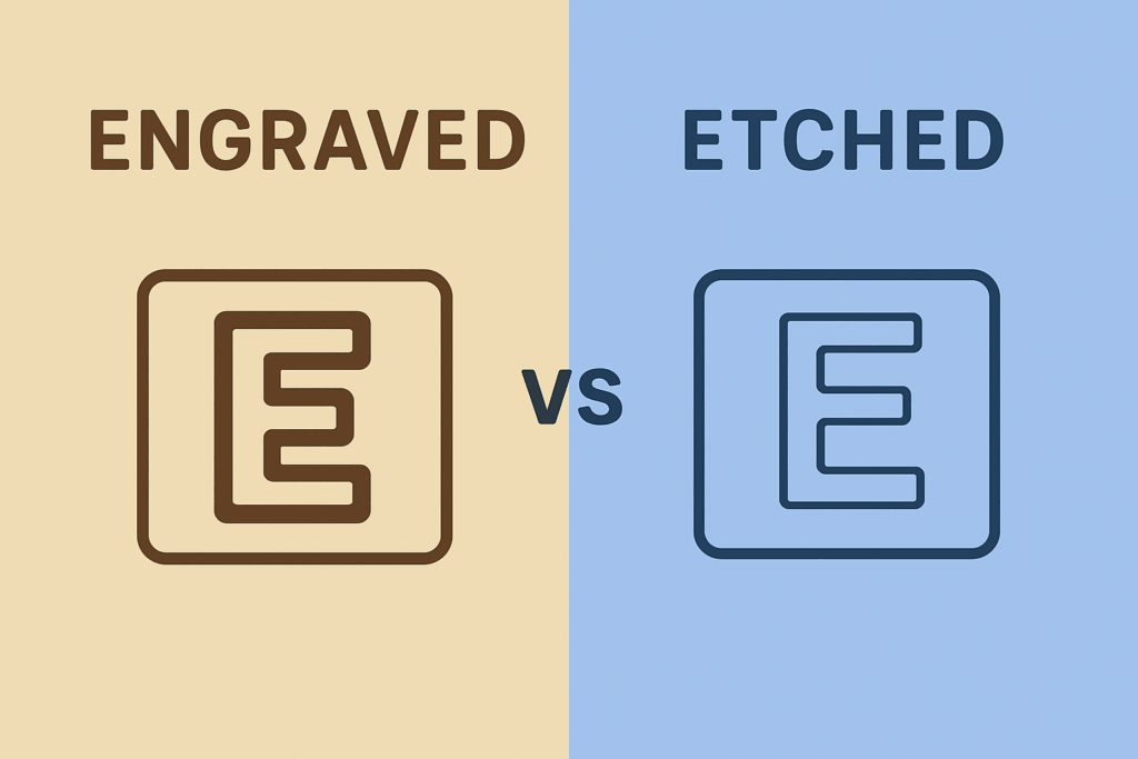 Engraved vs etched