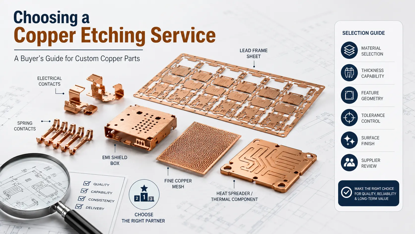 How to Choose the Right Copper Etching Services for Custom Copper Parts