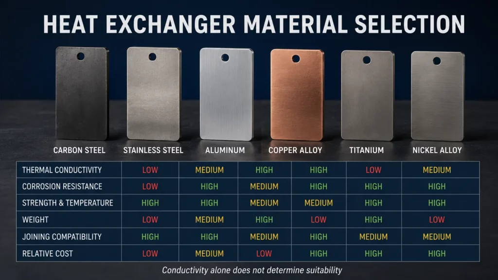 Common_heat_exchanger_materials_compared_for_conductivity_corrosion_and_fabrication