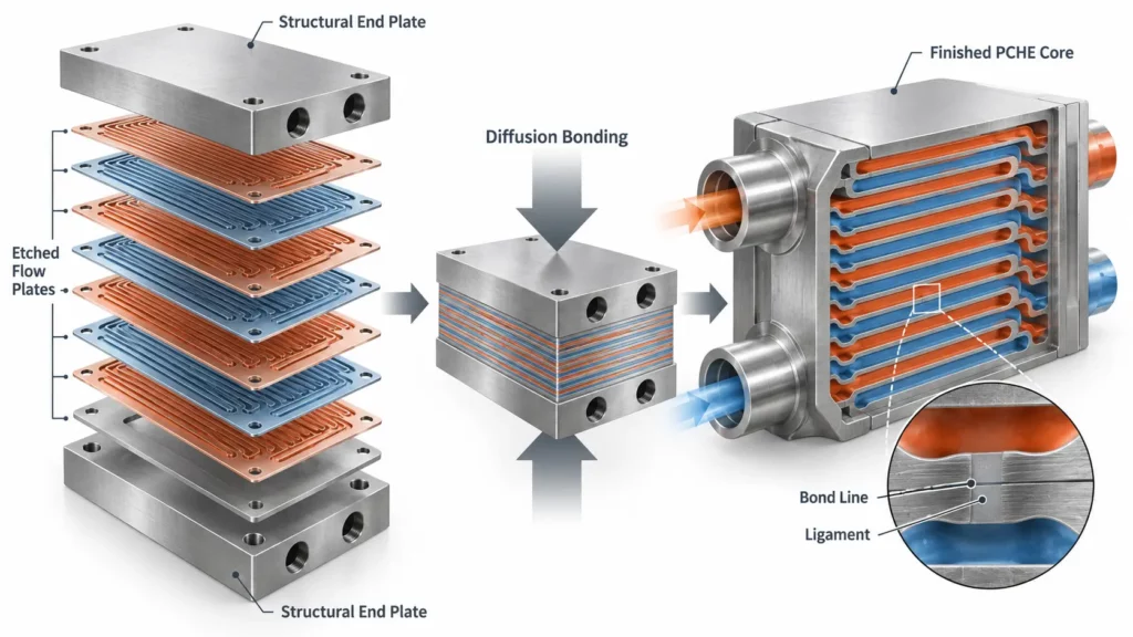 Wall thermal resistance formula compared with the factors controlling PCHE pressure rating